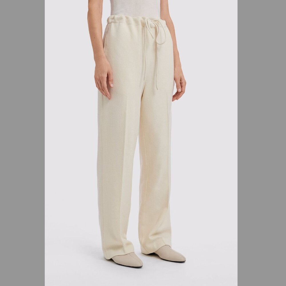NWT CO-COLLECTION 100% WOOL IVORY TROUSERS (SIZE S)